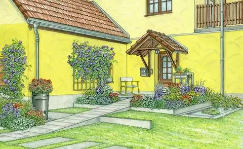 Идея дизайна: Красочное разнообразие в зоне входа