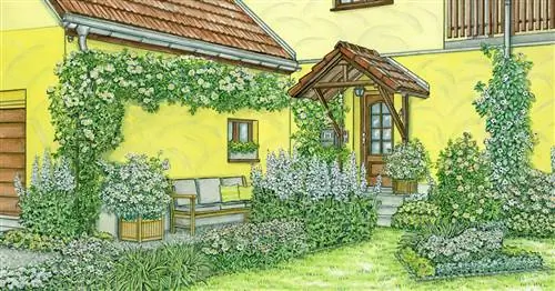 Вход в дом сделан приглашающим