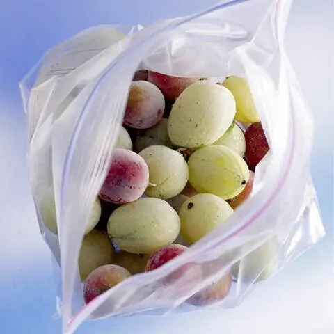 Крыжовник в пакете для заморозки