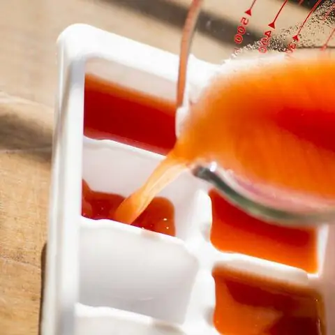 Заморозить томатный сок