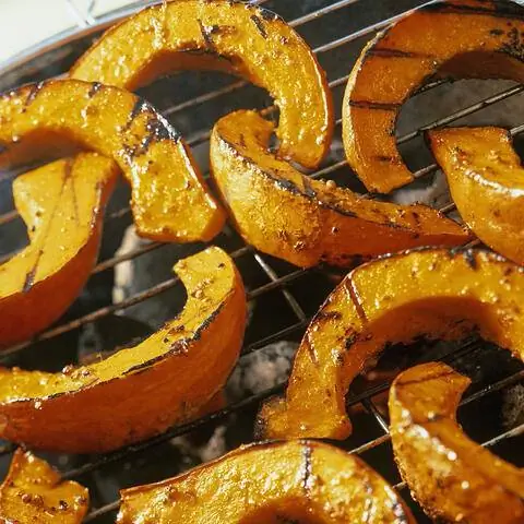 Тыквенные дольки на гриле