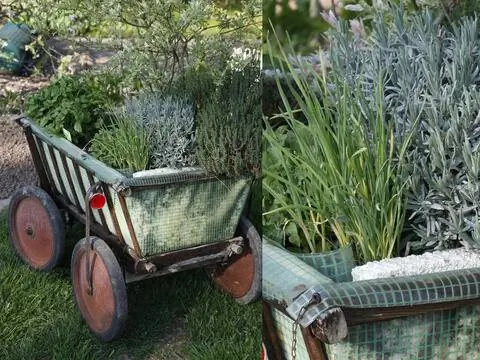 Идеи украшения Garten_Handwagen в виде приподнятой грядки