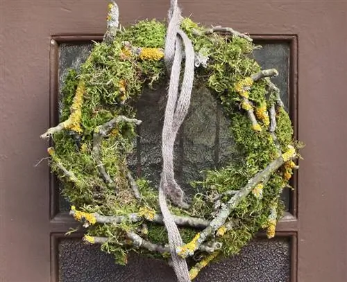 Венок из мха на входную дверь