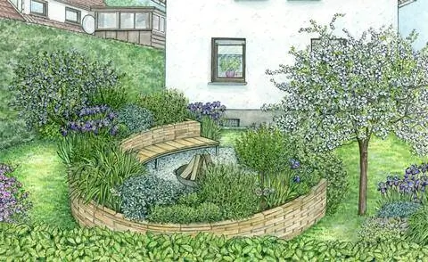 Идея дизайна места встречи палисадника