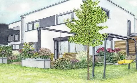 Идея дизайна для семейного сада