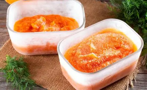 Тыквенное пюре и замороженное