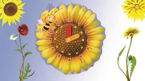 Сделать часы из подсолнуха.