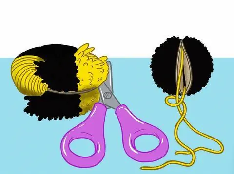 Пчелка с помпонами - Шаг 2