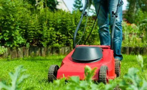 электрическая газонокосилка