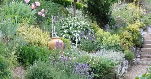 Сад на склоне холма