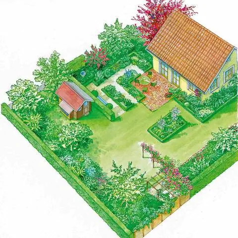 Большой сад становится чище и уютнее благодаря планировке помещения