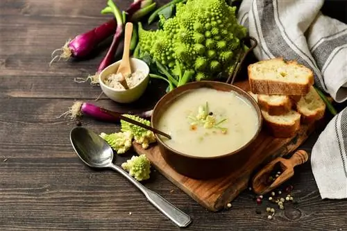 Крем из капусты романеско