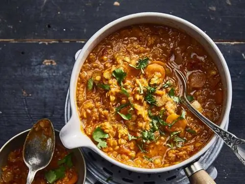 Суп из красной чечевицы с курицей