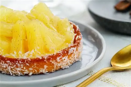 Тарт с ананасом и кокосом