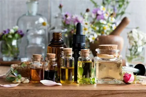 Бутылки эфирных масел и лекарственных растений Бутылки эфирных масел и лекарственных растений