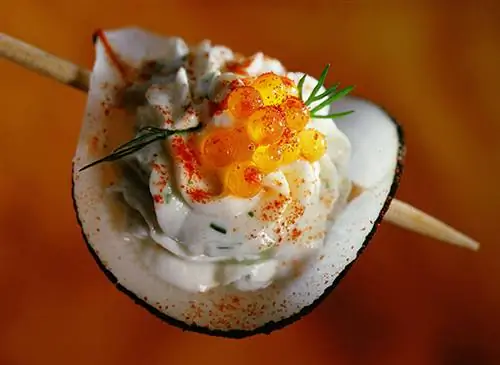 Канапе, рыбное яйцо