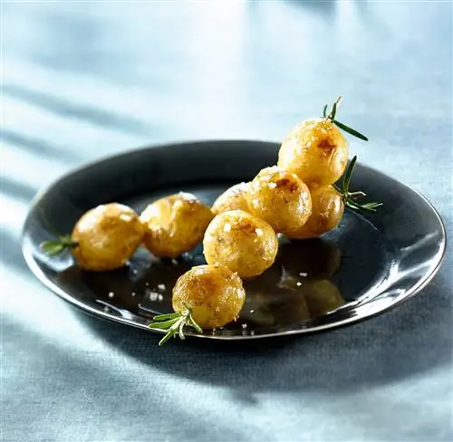 Картофельные шашлычки с розмарином и сливочно-сырным соусом