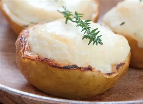 Печёное яблоко и острый козий сыр