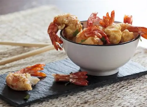 Японская кухня: креветки темпура