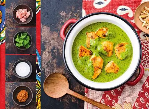 Индия в 4 ингредиентах: курица с зеленым карри