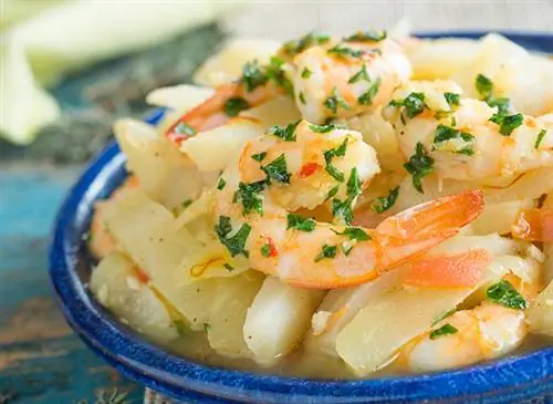 Тушеное мясо Шушу и креольские креветки