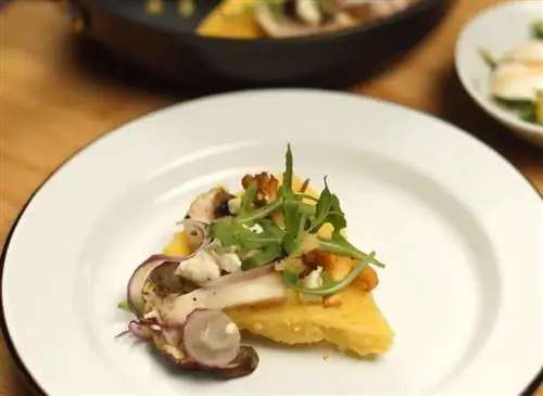 Приготовление грибной поленты