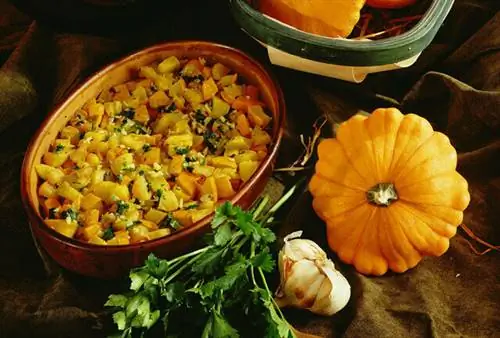 тыквенно-чесночный салат