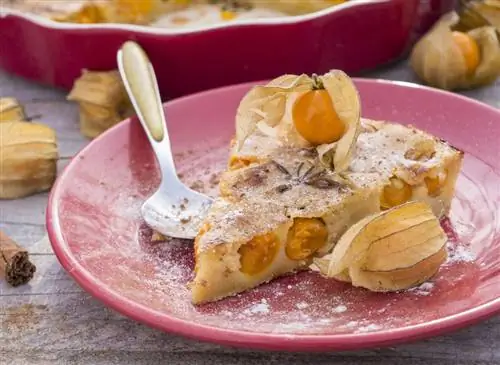 Рецепт клафути с перуанским петушком (физалисом)