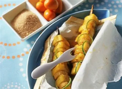 Ананасовые папильотки с лаймом и ромовым маслом