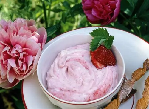 Клубничный мусс из взбитых сливок, ризничий