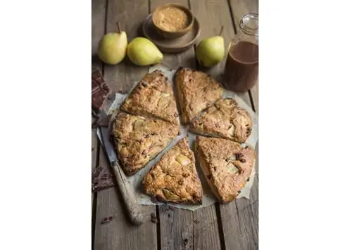 Рецепт английских сконов с грушами и шоколадом