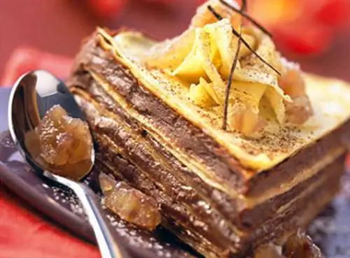 Блинный торт с каштановым кремом