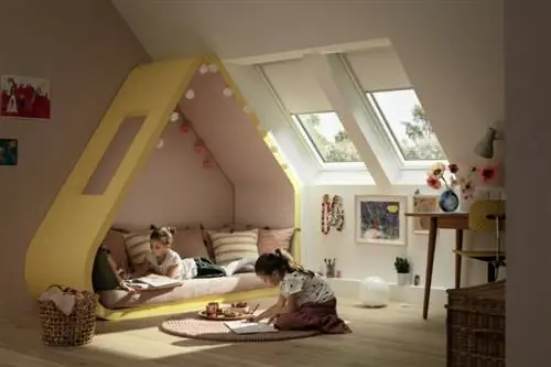 Плотные шторы VELUX для спальни.