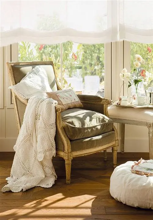 Плед крючком на кресло