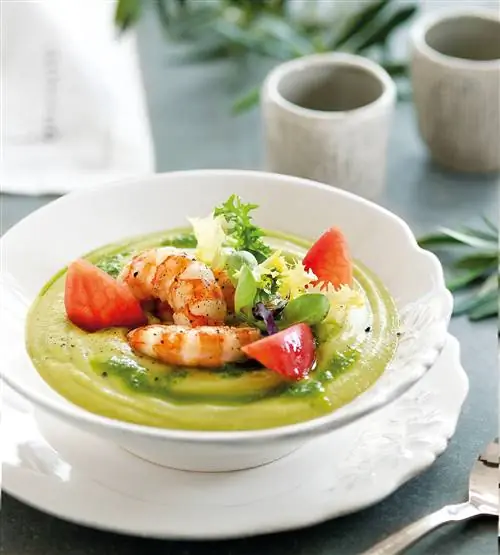 Рецепт крема из авокадо с креветками и помидорами с Термомикс.