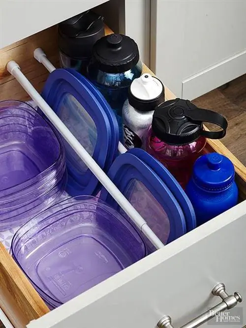 натяжные планки для ящиков tuppers Pinterest