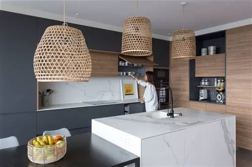 офисные оптоволоконные светильники neolith для кухонного острова ELIHOME 13