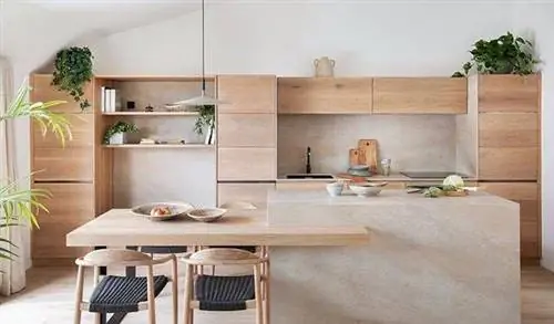 деревянная кухня