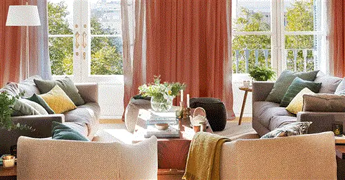 Преобразите свою гостиную, изменив цвет штор