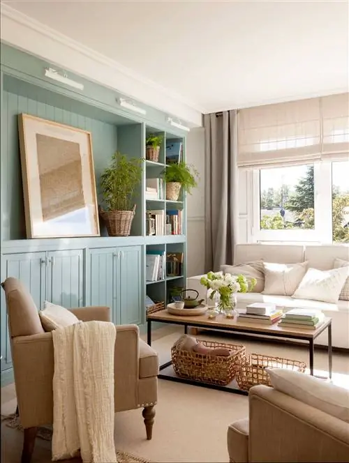 Гостиная с синим книжным шкафом_00515116 O