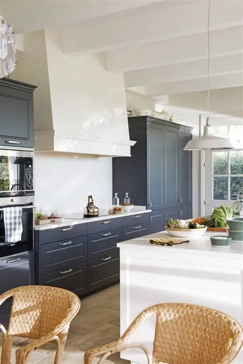 Дачная кухня синяя мебель 00503698