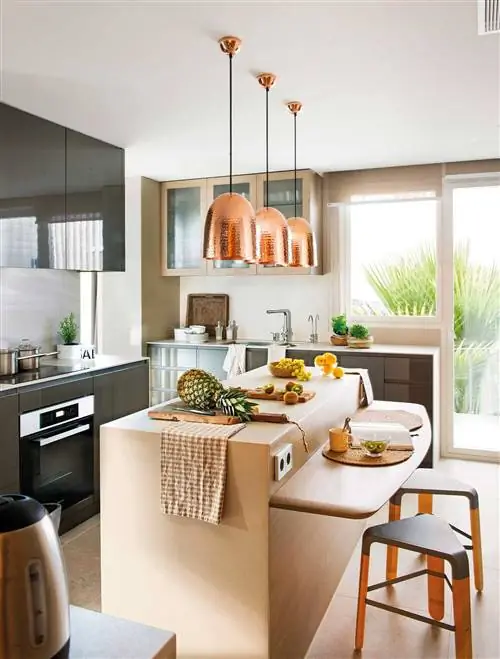 Темная лакированная кухня и дерево_00505332