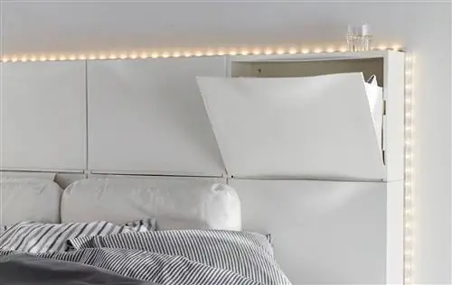 Хак обувного шкафа ИКЕА ТРОНЕС с гирляндой из светодиодных лампочек
