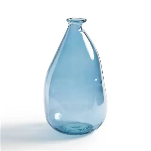 Голубая ваза Demijohn органической формы