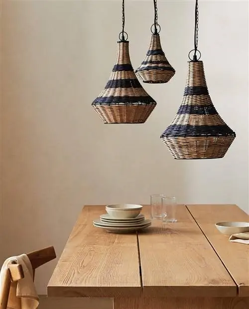 Zara Home лампа из ротанга