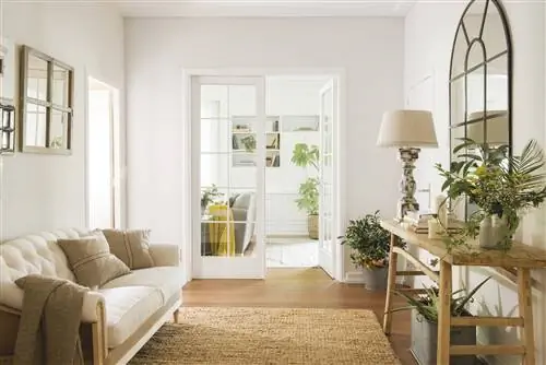 зимний зал с зеркалами и диваном 00485192