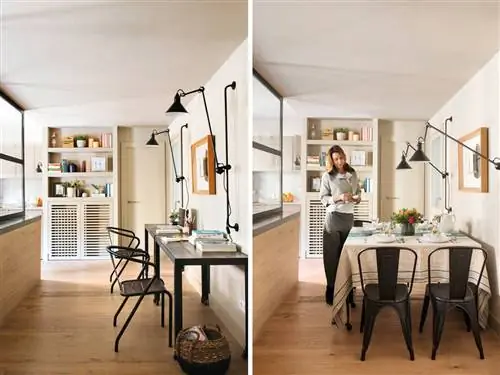 рабочий стол, трансформирующийся в столовую_SOLO 65 м2 альтернатива