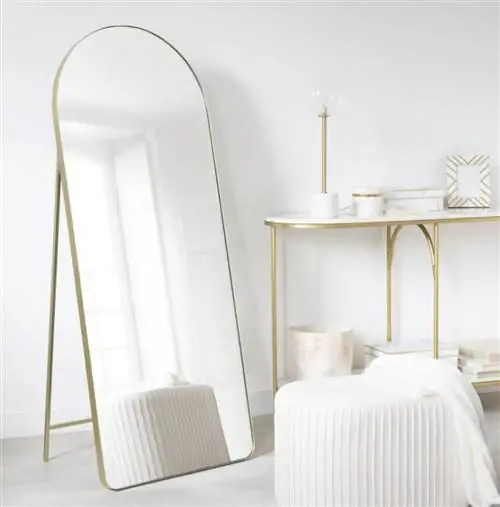 Золотое металлическое зеркало 60 x 150 maisons du monde