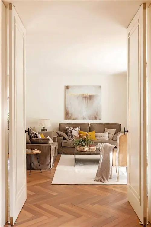 Гостиная с диванами цвета камня 00533368