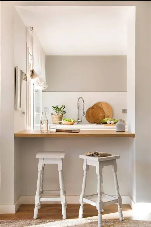 кухонная барная стойка между перегородками 00469262